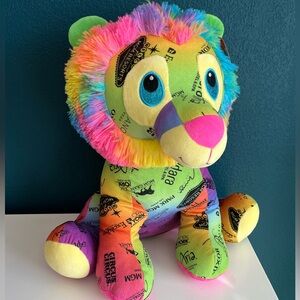 Fiesta Las Vegas Hotel Rainbow Plush Stuffed Animal Lion 18 Inch Tall
